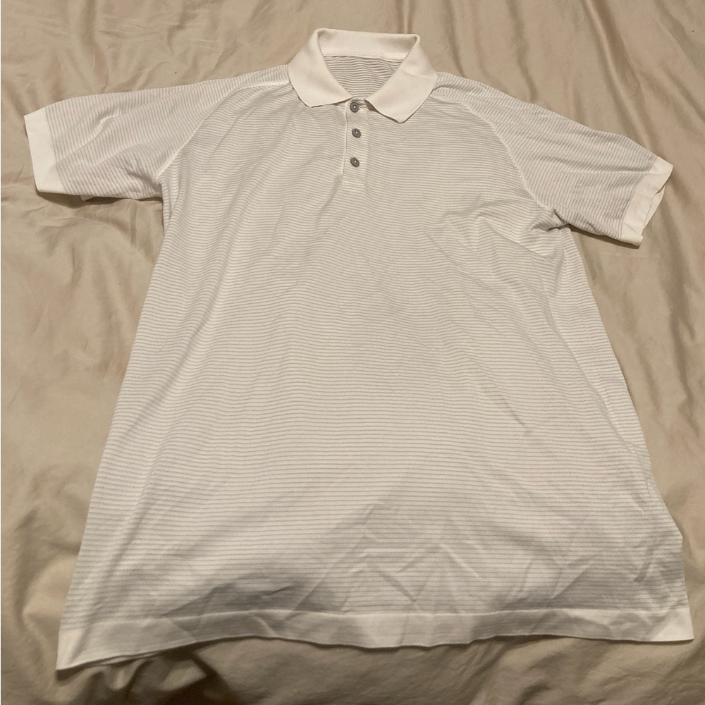 Lululemon Athletica White Polo Shirt